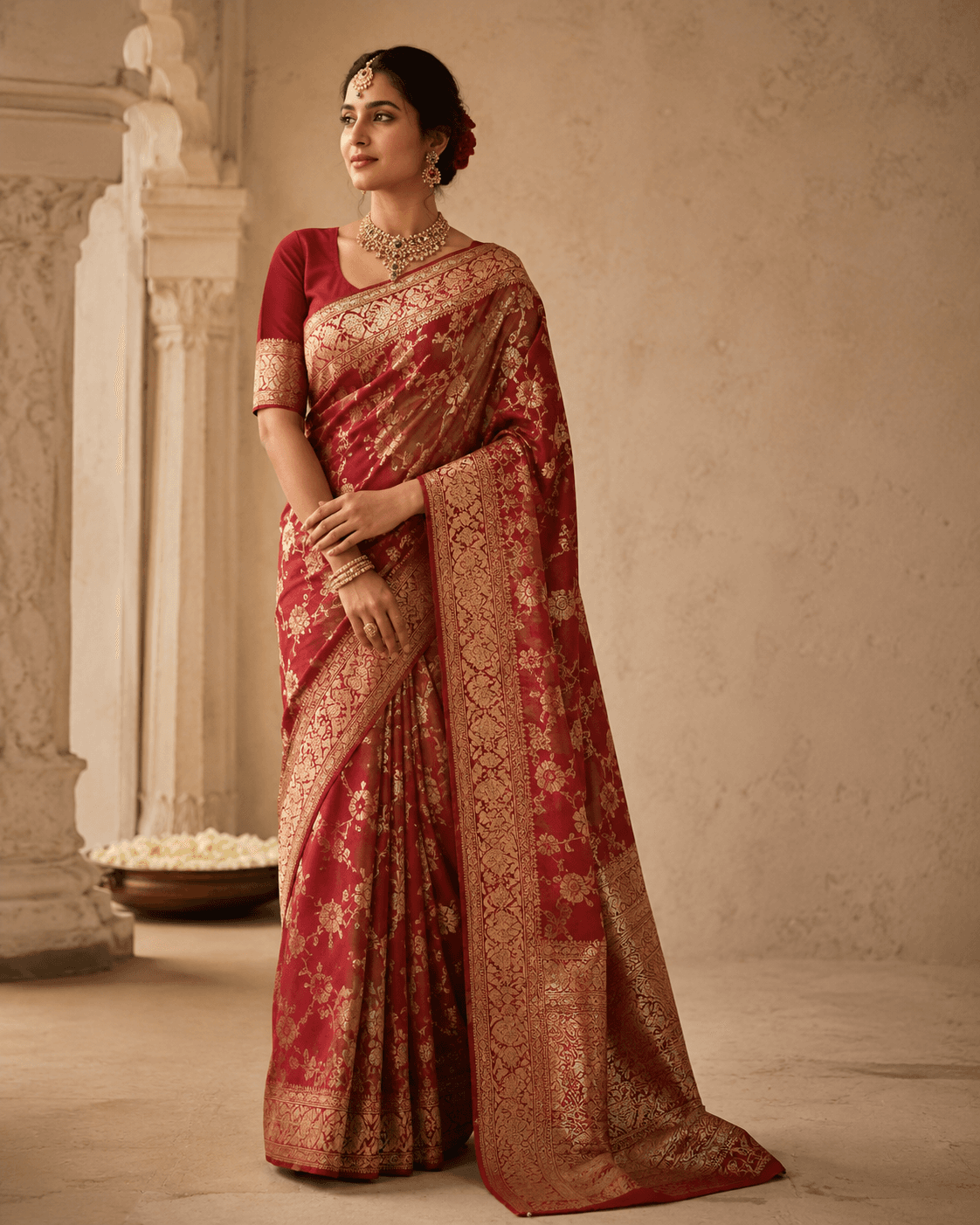 A bridal saree
