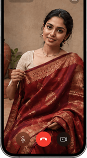 Live saree video call preview