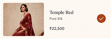 Temple Red saree option